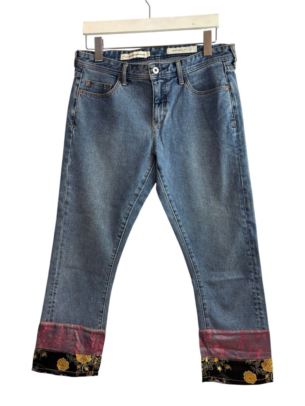 Anthropologie Pilcro And The Letterpress Denim Slim Boyfriend Cropped Jeans 29
